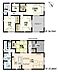 間取り：1Fに16帖のLDKと4.5帖の和室、2Fには3部屋とサンルーム、WICを備えた使い勝手の良い間取りです。各所に収納が確保されており、生活動線に配慮された快適な住空間となっています。