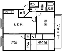 メゾンドオーク  ｜ 大阪府泉佐野市長滝（賃貸アパート3LDK・2階・67.00㎡） その2