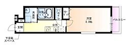 フジパレス高石駅北　2番館 1階1Kの間取り