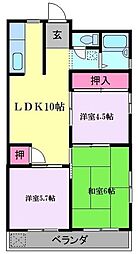 コーポ千萩 3LDKの間取図画像