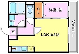 エル・ドラド 1LDKの間取図画像
