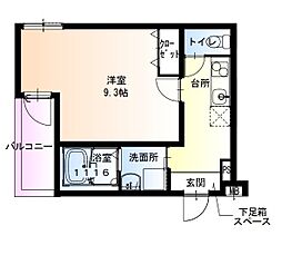 堺市西区鳳中町1丁アパート 1Kの間取図画像