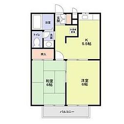 エステートピアサンピース 2DKの間取図画像