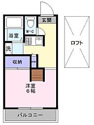 レオパレスGROWING 1Kの間取図画像