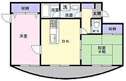 リンガーベル 2LDKの間取図画像