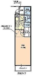モンサント旭町 1Kの間取図画像