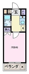 プレステージサカイ 1Kの間取図画像
