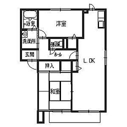 ファミール取石A 2LDKの間取図画像