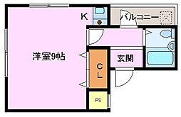 マスターズ・エル千代田NO11 ワンルームの間取図画像
