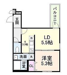 リアン富木 3階/-