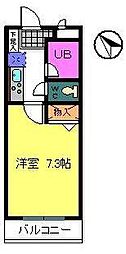 コンフォール 1Kの間取図画像