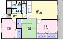 HAPUNA・高石 3LDKの間取図画像