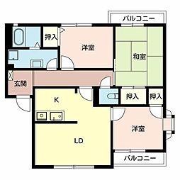 南海線 羽衣駅 徒歩12分の賃貸アパート 1階3LDKの間取り