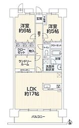 ダイアパレス長良西町 2LDKの間取図画像