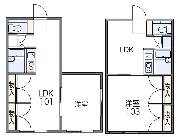 大阪府和泉市府中町(賃貸マンション1DK・2階・33.12㎡)の写真 その2