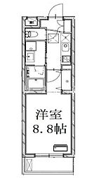 小田急江ノ島線 藤沢駅 バス14分 柄沢十字路下車 徒歩3分の賃貸マンション 3階1Kの間取り