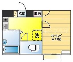 ジュネス湘南 1Kの間取図画像
