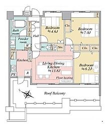 ライオンズマンション藤沢東 3LDKの間取図画像