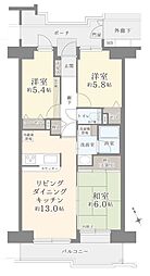 ダイアパレス湘南ライフタウン 3LDKの間取図画像