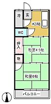 白菊荘 10 ｜ 愛知県蒲郡市堀込町（賃貸アパート2K・2階・29.57㎡） その2