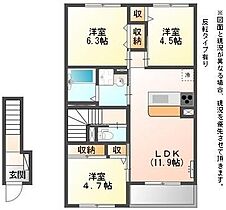 ＰａｒａｄｉｓＯ  ｜ 滋賀県彦根市高宮町（賃貸アパート3LDK・2階・61.31㎡） その2