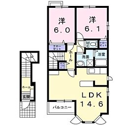 グランデ・ピーノ 2階2LDKの間取り