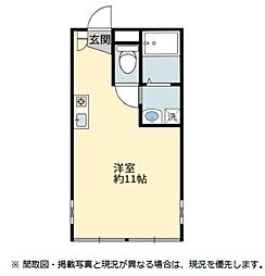 ラフェスタ彦根3 3階ワンルームの間取り