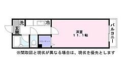 プラージュカンサイ 1階1Kの間取り