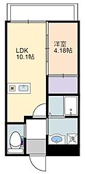 ラヴィーヌ 2階1LDKの間取り
