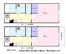 シャーメゾン　ロシェル 1階1Kの間取り