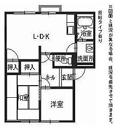 アーバンパレス　2番館 1階2LDKの間取り