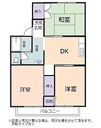 ボナールシャトーＡ 1階3DKの間取り