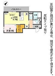 the Earth.01 1LDKの間取図画像