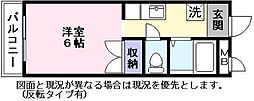 サンルシエル1 ワンルームの間取図画像
