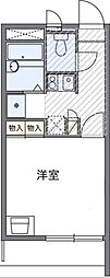 レオパレス竹ケ鼻 1Kの間取図画像