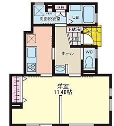 Lapin garden 1Kの間取図画像