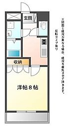 オルガ21 1Kの間取図画像