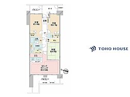 パークシティ大宮ビューコート 3SLDKの間取図画像