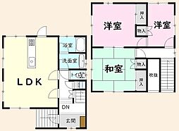 JR東金線 東金駅 バス18分 二又下車 徒歩3分の賃貸一戸建て 3LDKの間取り