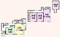 JR総武本線 成東駅 徒歩25分の賃貸一戸建て 4LDKの間取り