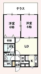 エル・ブルー 2DKの間取図画像