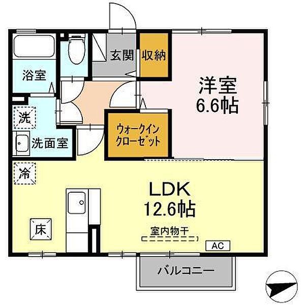 ショコラティエ 101｜鳥取県米子市蚊屋(賃貸アパート1LDK・1階・47.00㎡)の写真 その2