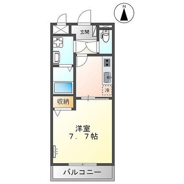 マンション　ファヴォーレ 202｜鳥取県米子市灘町２丁目(賃貸マンション1K・2階・28.08㎡)の写真 その2