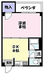 ラフェスタ東福原 1DKの間取図画像