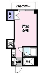 カルムニシキ ワンルームの間取図画像