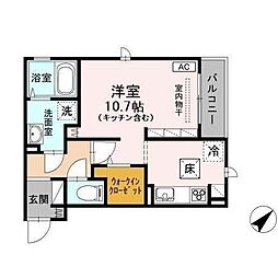 イクシード ワンルームの間取図画像