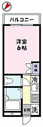 ラフェスタ角盤町 1Kの間取図画像