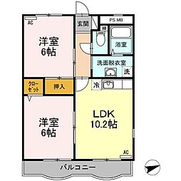 セブンヒルズ 2LDKの間取図画像