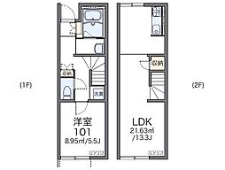 レオネクストseirin4 1LDKの間取図画像