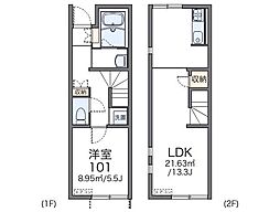 レオネクストコルデ 1LDKの間取図画像
